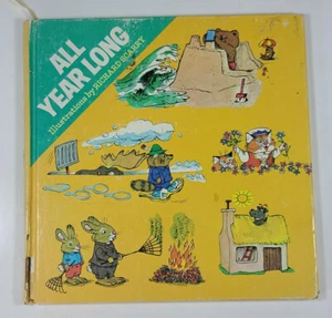 Vintage Book All Year Long Richard Scarry Hasbro Listen N Look- Book Only - Picture 1 of 10