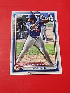 2024 Bowman Draft Paper Base BD-139 Zyhir Hope Los Angeles Dodgers - Picture 1 of 2
