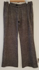 BANANA REPUBLIC BROWN WOOL BLEND FULLY LINED BOOT LEG PANTS SIZE US /10 AUS 12 - Picture 1 of 9