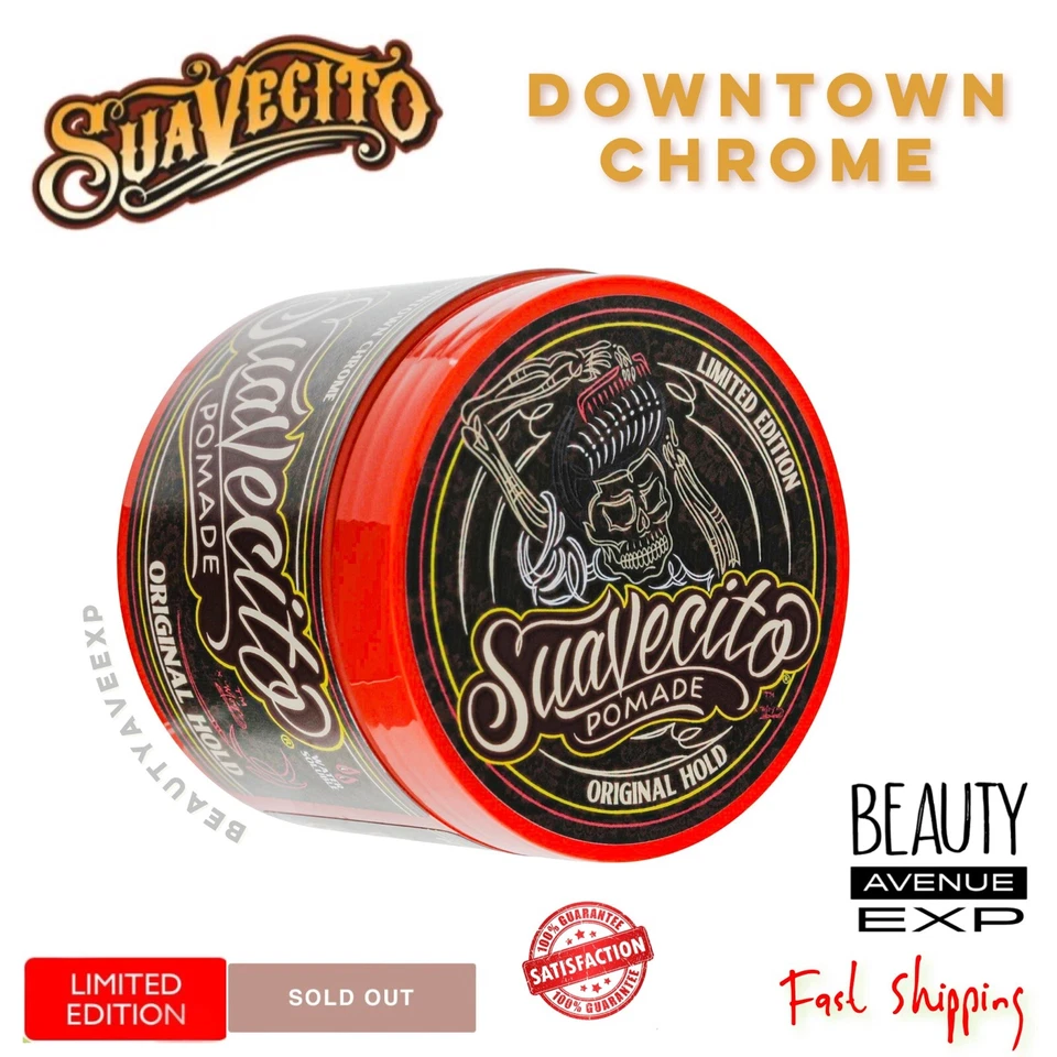 **Guaranteed NEW** Suavecito Downtown Chrome OG Hold Pomade 4oz LIMITED EDITION - Image 1 of 1
