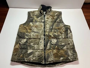 Tallwoods Mens Element Wear Realtree Hardwoods Camo Vest Sz Large Fleece Lined - Picture 1 of 6