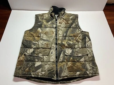 Tallwoods Mens Element Wear Realtree Hardwoods Camo Vest Sz Large Fleece Lined - Image 1 of 4