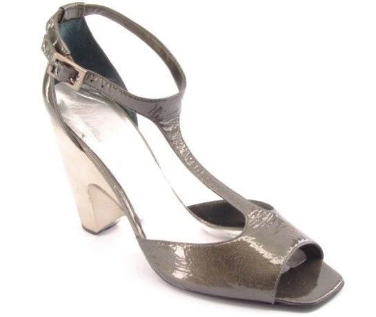 New NINE WEST Women Leather Slingback Pump Ankle Strap Wedge Heel Shoe Sz 9.5 M - Image 1 of 1