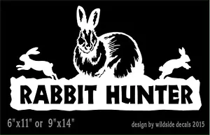 Adesivo Rabbit Hunter decalcomania lepre caccia rimorchio vinile camion finestra grafica - Foto 1 di 5