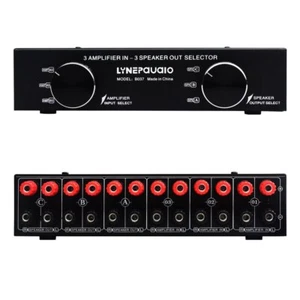 3-IN-3-OUT Passive Amplifier Selector Audio Splitter Sound Switcher for Speakers - Picture 1 of 6
