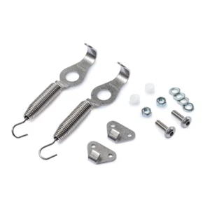 COPPIA GANCI FERMA COFANO A MOLLA SPARCO PER VETTUR RACING CROMATI CODICE 01608 - Imagen 1 de 3