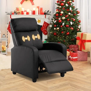 Massage Sofa Massage Recliner Chair PU Leather Padded Seat Recliner Single Sofa - Picture 1 of 8