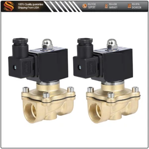 2x 3/4" NPT 220-240V Válvula de suspensión neumática Latón Solenoide Aire N/C para bocina de tren - Imagen 1 de 8