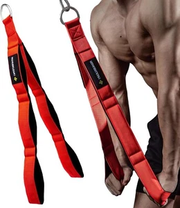 Tricep Rope Cable Attachment Handles Greater Range of Motion Trice... - Picture 1 of 16