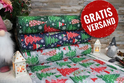 240cm Weihnachtsstoffe Popeline Baumwolle Stoffe Baumwollstoff Stoffe Basteln - Bild 1 von 2