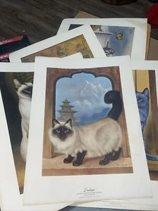Girard Goodenow  “Gallery Of Cat Portraits” 9 Prints See Pics For Conditions - Picture 1 of 13