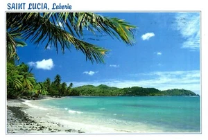 Laborie Bay, Near the Town of Vieux Fort, St. Lucia Postcard Postmarked 1994 - Picture 1 of 2