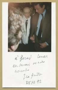 Jean Guitton (1901-1999) - Philosophe français - Carte dédicacée + Photo - 1992 - Foto 1 di 1