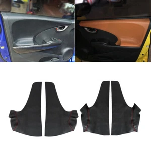 Car Interior Door Armrest Panel Leather Cover Trim For Honda Fit Jazz 2008-2012 - Picture 1 of 17