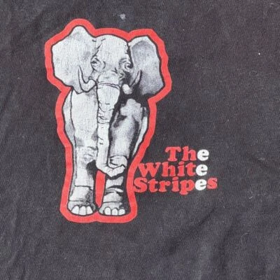 Camisa Elefante Banda Rayas Blancas De Colección Negra Unisex Camisa Todas las Tallas FN156 Foto 1 de 3