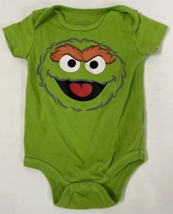 Sesame Street Baby Toddler Green Cotton One Piece Size 6-9 Months - Picture 1 of 8
