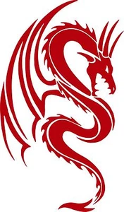 Dragon Mythical Creature Fantasy Tribal Car Truck Window Vinyl Decal Sticker - Picture 1 of 2