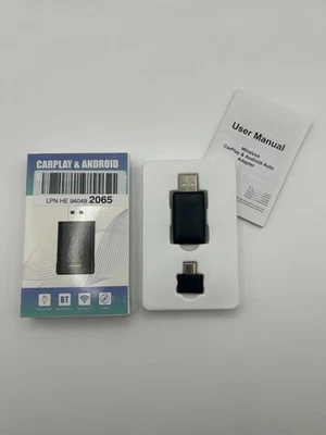 Wikay - Adaptateur de voiture Android sans fil Carplay 2 en 1, compatible à p... - Photo 1/4