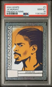 2024 Panini NBA Hoops Presentations Ja Morant #5 SP Inserto PSA 10 Bajo POP - Imagen 1 de 2