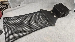 Vintage Brunson Leder Schrotflinte Munitionstasche Hüftclip Tasche schwarz mit abnehmbarem Netz - Bild 1 von 13