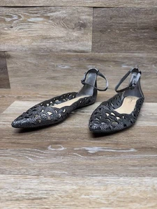 Vince Camuto Garyn Ballet Negro Plano con Correa para el Tobillo Para Mujer Talla 10 - Imagen 1 de 8
