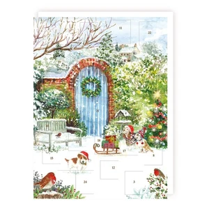 Advent Calendar Christmas Garden - 24 Doors Adorable Xmas Illustrated Design - Picture 1 of 2