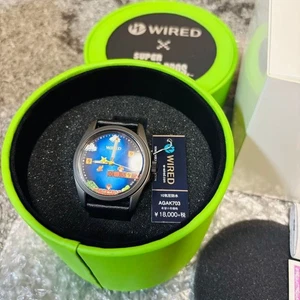 WIRED SUPER MARIO BROS Collaboration Watch AGAK703 Nintendo switch Odyssey NEW - Picture 1 of 4