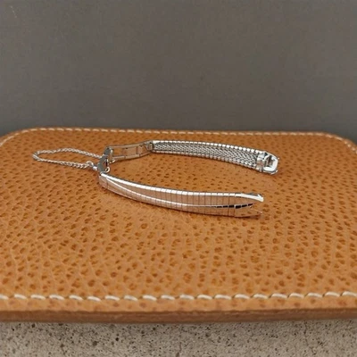 Correa de reloj clásica vintage de los años 60 JB Champion llena de oro blanco para dama sin usar Foto 1 de 4