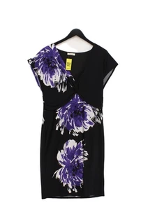 Precis Women's Midi Dress UK 16 Black Polyester with Elastane A-Line - Picture 1 of 5