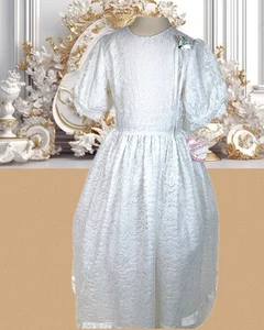 Vintage NOS Martha’s Miniatures Girl Sz 12 White Lac Dress Tag Attached Gorgeous - Picture 1 of 15