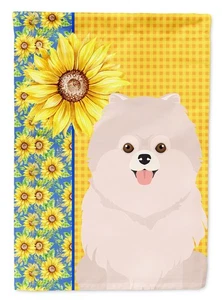 Pommersche weiße Sommer Sonnenblumen Flagge Garten Größe WDK5459GF - Bild 1 von 3