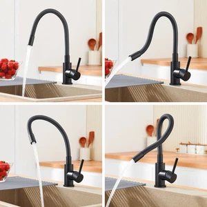 Grifo de cocina de baja presión 360° grifo flexible grifo de fregadero de una mano DHL - Imagen 1 de 18