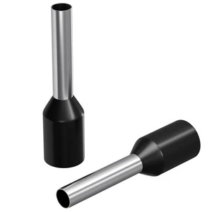 100x Aderendhülse isoliert 1,5mm² Schwarz Kupfer verzinnt 1,7x8mm Hülse - Picture 1 of 4
