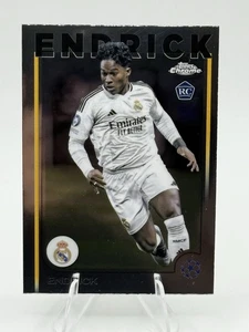 2024-25 Topps Chrome UEFA Club Competitions Soccer Endrick RC #100 Real Madrid - Picture 1 of 2