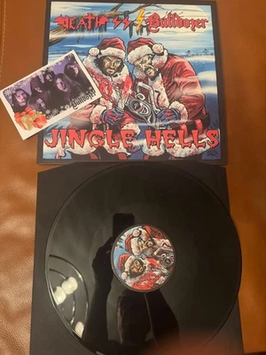 DEATH SS / BULLDOZER – Jingle Hells EP (LIM. 200 BLACK LP*THRASH/DOOM METAL) - Image 1 of 2