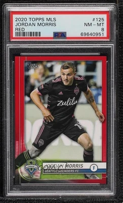 2020 Topps MLS Red /10 Jordan Morris #125 PSA 8 - Image 1 of 2