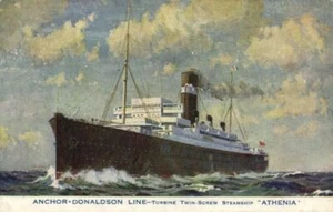 PC BARCOS ATHENIA ANCHOR-DONALDSON LINE (b57791) - Imagen 1 de 2
