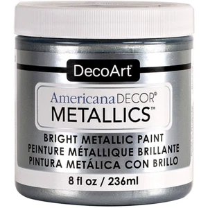 DecoArt Americana Decor Metallics 8oz - Silver - Picture 1 of 1