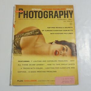 1957 FEBRUARY POPULAR PHOTOGRAPHY MAGAZINE OLD CAMERA ADS BELLE KODAK R2