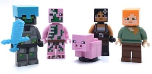 LEGO LOT OF 5 MINECRAFT MINIFIGURES GAME CHARACTERS - Picture 1 of 1
