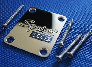 . Fender Squier Classic Vibe 70s RI Jazzbass NECK PLATE / Nickel - Bild 1 von 4