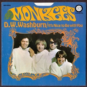 Monkees 45 RPM Picture Sleeve Only D.W. Washburn / It's Nice to Be with You - Picture 1 of 2