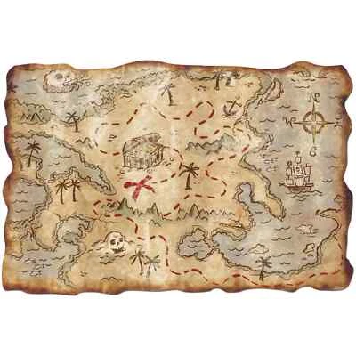 BAWA PIRATE TREASURE MAP PARTY BAG TOY PROP ACCESSORY FANCY DRESS COSTUME
