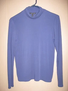 Top donna Eileen Fisher 100% seta girocollo pervinca viola/blu; taglia XS - Foto 1 di 7