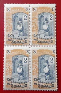 COSTA SOMALÍ Ocupación Francesa. Batería de bloque Scott 81 4293 1915 2c MNH (ver nota) - Imagen 1 de 3