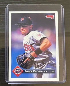 1993 DONRUSS BASEBALL CARD #415 Chuck Knoblauch 11 (gemelli del Minnesota) - Foto 1 di 2