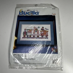Bucilla Animal Circus Birth Record Stamped Cross Stitch Kit 40685 16" x 9" 1992 - Picture 1 of 6