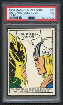 1966 Donruss Marvel Thor Rookie #60 PSA 7 Pop 17 - Image 1 of 3