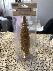LeMax Village collection Gold garland tree for dollhouse Or Table Top 9 1/4" - Picture 1 of 7
