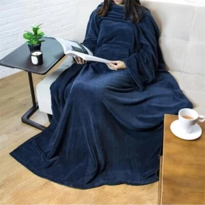 New Home Wearable Adult Blanket Large Pocket Multifunctional Lazy Sleeve Blanket - Picture 1 of 18